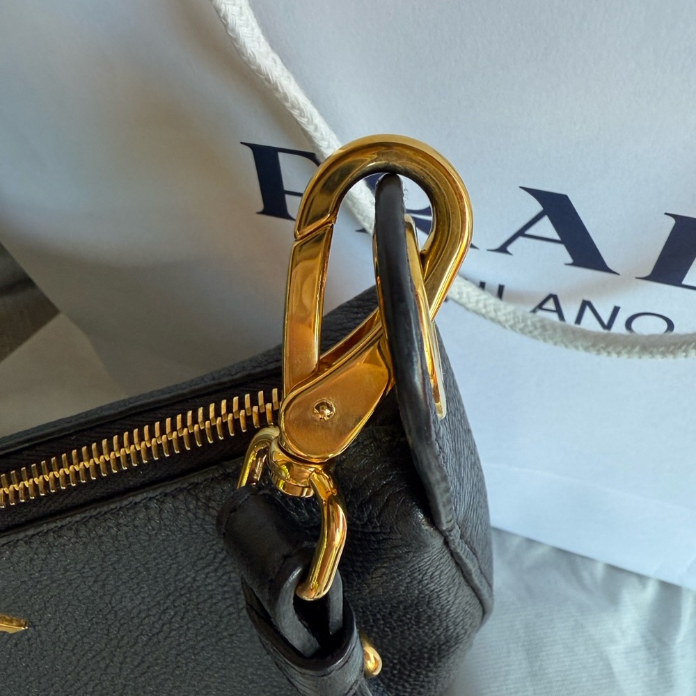 Prada Black Shoulder Bag with Gold Hardware - Picture 4 of 14